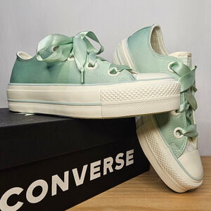 Converse CTAS Platform Lift Oxford Sneakers Women's 9   Lt Green  A10300C NWT